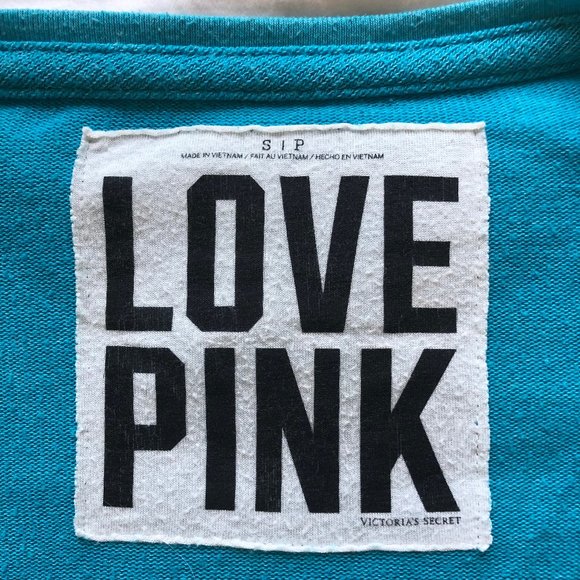 Victoria's Secret PINK slouchy teal sweater - Picture 3 of 7